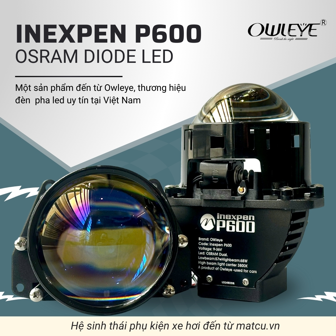 Bi led ô tô inexpen P600, thương hiệu đến từ Owleye chất lượng vượt trội, hỗ trợ trả góp trong 6 tháng