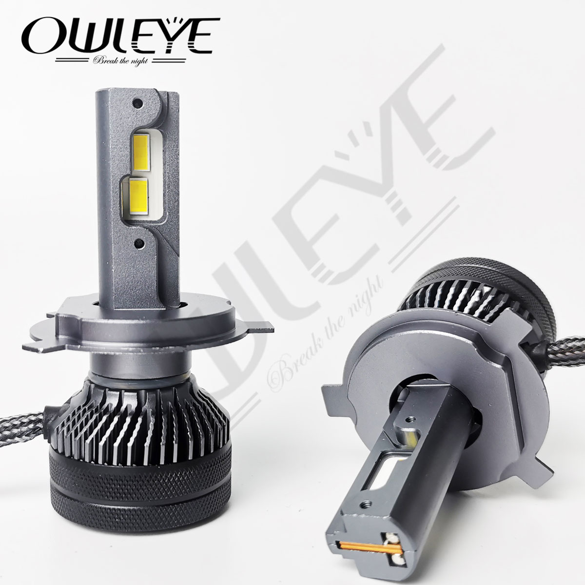 Bóng đèn led ô tô Owleye A4300 H4, nhiệt màu trắng ấm, bám đường 55w siêu sáng