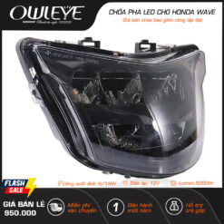 Chóa đèn pha led xe máy hai tầng cho Wave
